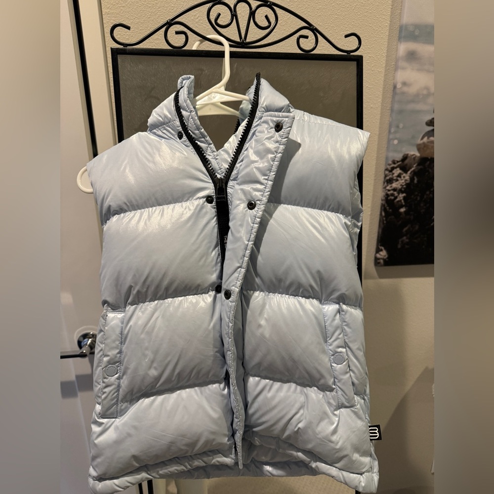 Aritzia super puff vest high gloss blue 2XS